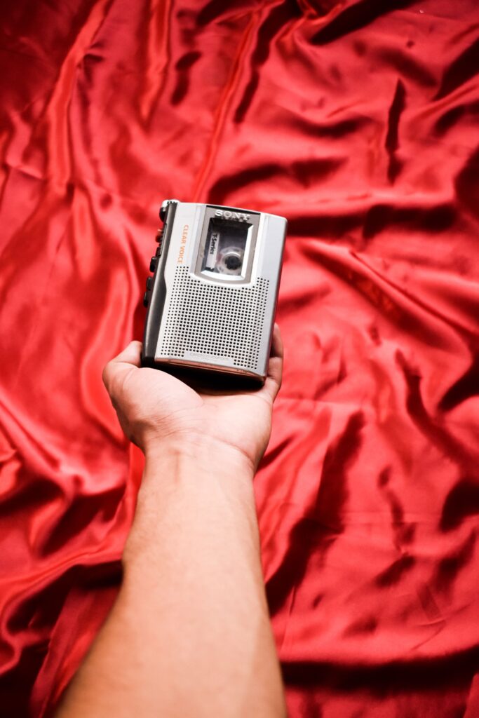 Vintage cassette recorder symbolising how to record voice memories and preserve meaningful sounds.